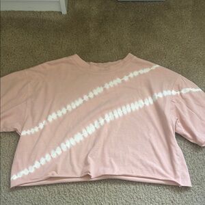 Pink Tie-Dye Cropped T-Shirt